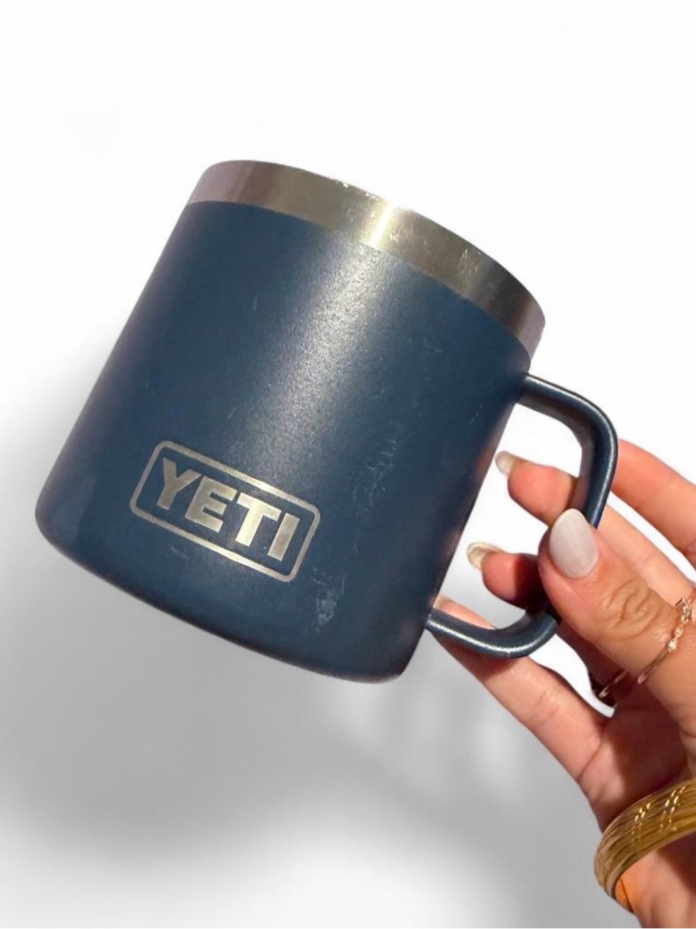 Yeti Navy Blue Insulated Steel Rim Mug